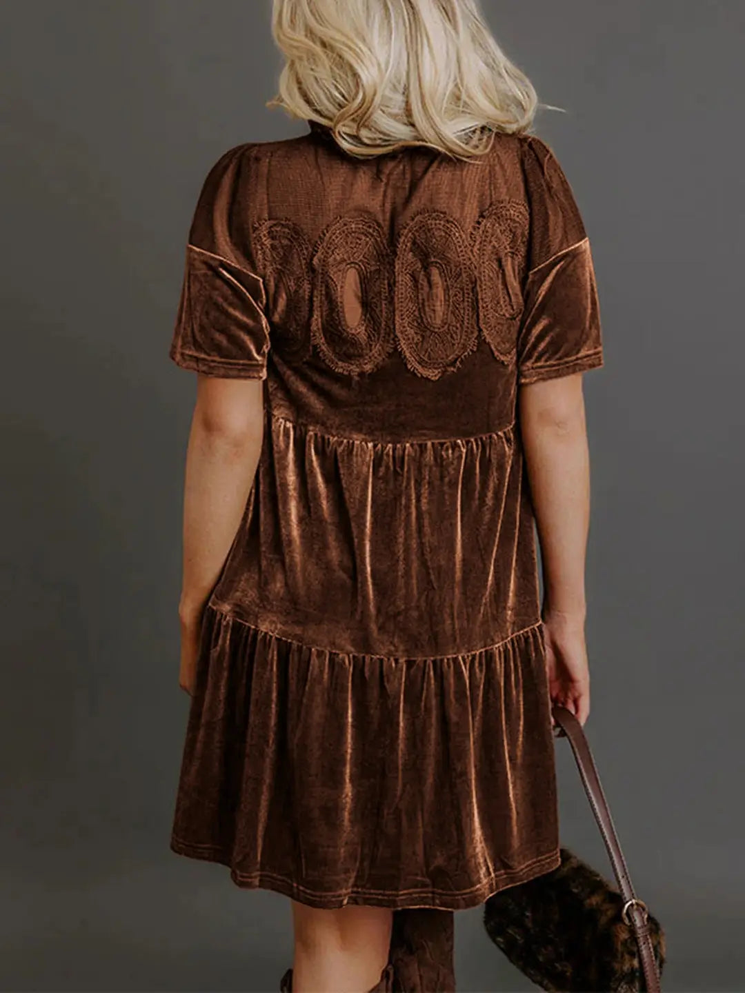 Velvet Embroidered Dress