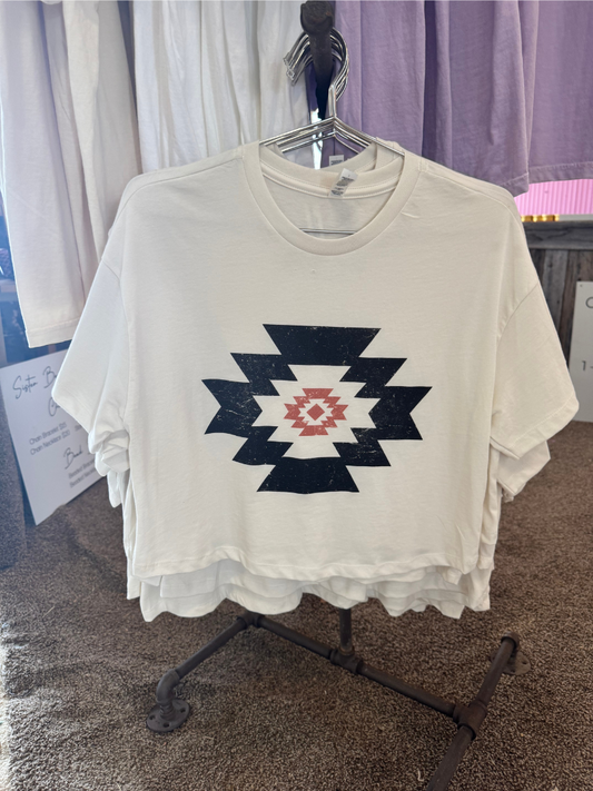 Aztec Print Graphic Tee