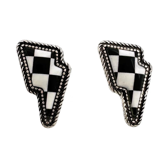 Lightning Bolt Stud Earrings
